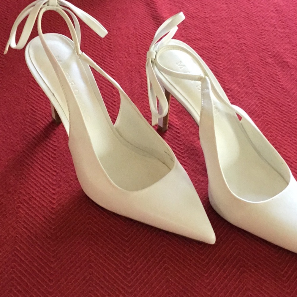 Elegant White Slingback Heels